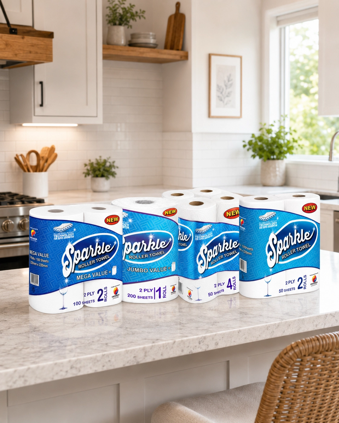 Sparkle Kitchen Towels and Serviettes product range